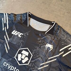 Venum UFC Authentic Fight Night Shirt Womens Medium Black Miller Graphic